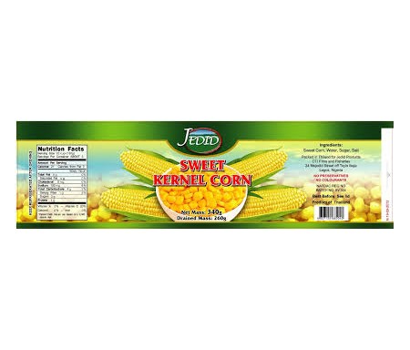 JEDID SWEET KERNAL CORN 340G