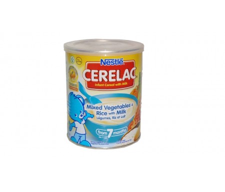 NESTLE CERELAC MIXED VEGETABLES & RICE WITH MILK 7 MONTHS - 400G
