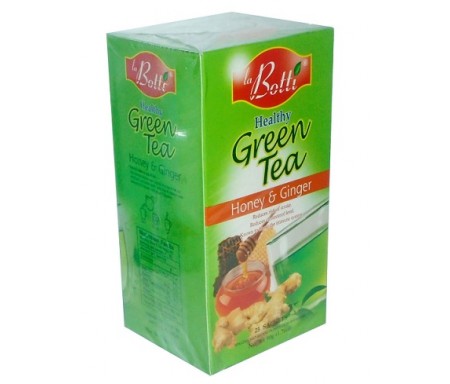 LA BOTTI HEALTHY GREEN TEA - HONEY & GINGER - 25 BAGS