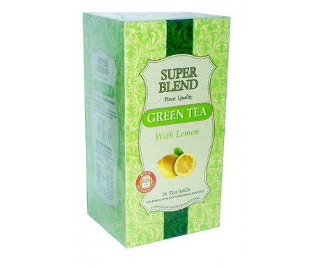 SUPER BLEND GREEN TEA WITH LEMON - 25 BAGS