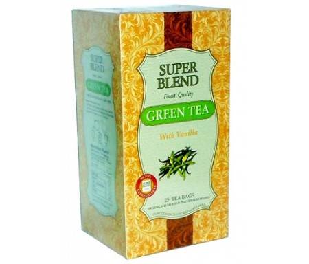 SUPER BLEND GREEN TEA WITH VANILLA - 25 BAGS