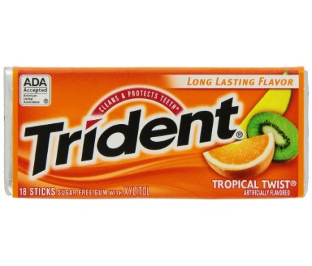 TRIDENT GUM TROPICAL TWIST 