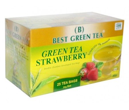 (B) BEST GREEN TEA STRAWBERRY - 25