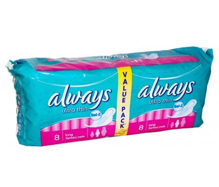 ALWAYS ULTRA THIN VALUE PACK 8 COUNTS X 2