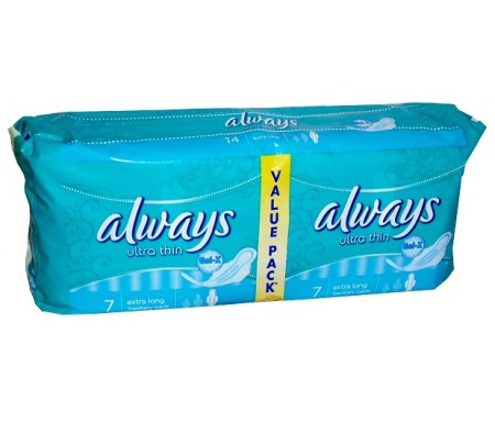 ALWAYS ULTRA THIN VALUE PACK 7 COUNTS X 2