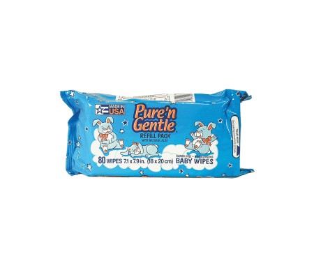 PURE 'N GENTLE - REFILL PACK - 80 WIPES