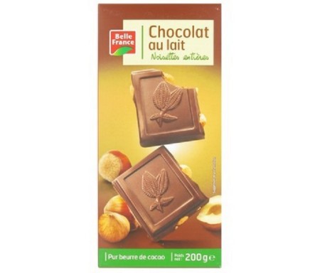 BELLE FRANCE CHOCOLAT AU LAIT NOISETTES ENTERES 2