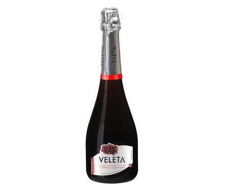 VELETA NON-ALCOHOLIC SPARKLING RED GRAPE FRUIT DRINK 75CL