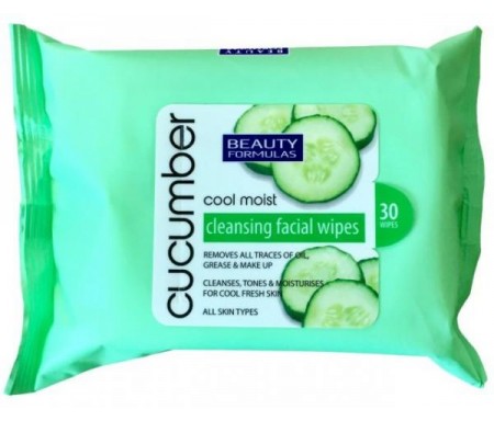 BEAUTY FORMULAS COOL MOIST. CUCUMBER WIPE