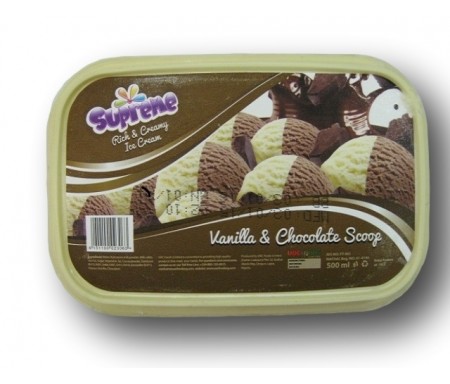 SUPREME VANILLA-CHOCOLATE SCOOP ICE CREAM 500ml