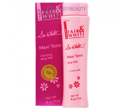 FAIR & WHITE SO WHITE MAXI TONE CLARIFYING BODY MILK 250ML