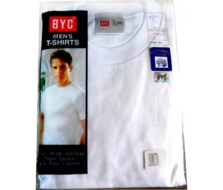 BYC MEN'S UNDERWEAR T-SHIRTS (O-NECK) S