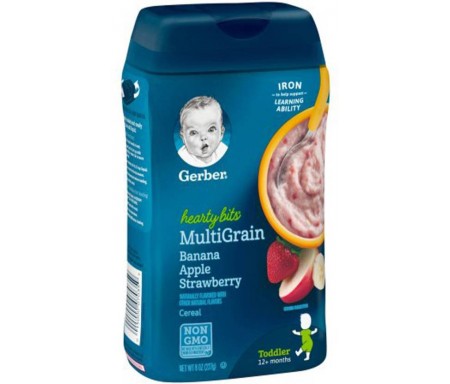 GERBER TODDLER HEARTY MULTIGRAIN BANANA STRAWBERRY BABY FOOD (12+MONTHS) 227G