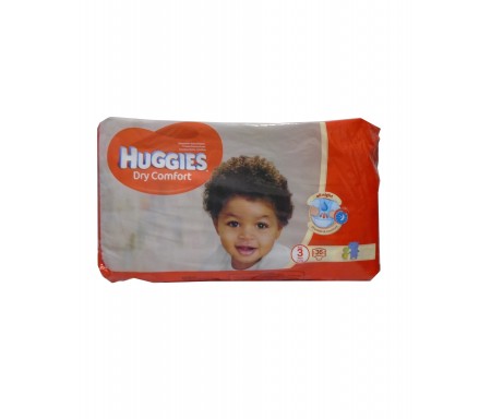 HUGGIES DRY COMFORT SIZE 3- 36 COUNT