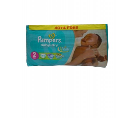 PAMPERS BABY DRY - 2 MIDI - 40 COUNTS PLUS 4 FREE 