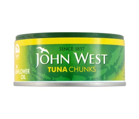 JOHN WEST TUNA CHUNKS IN BRINE 160G