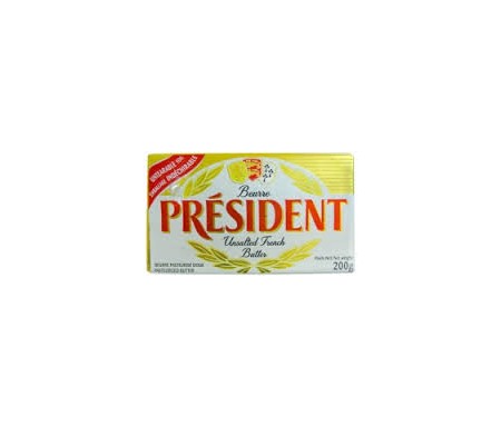 PRESIDENT UNSALTED BUTTER 200G