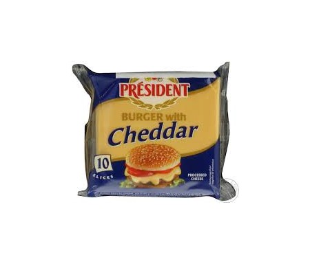 PRESIDENT BURGER WITH CHEDDAR 200G