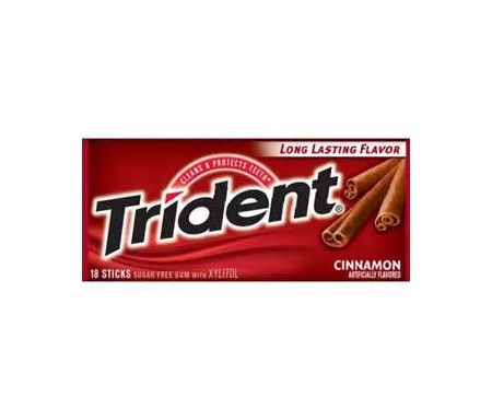 TRIDENT CINAMON CHEWING GUM X18